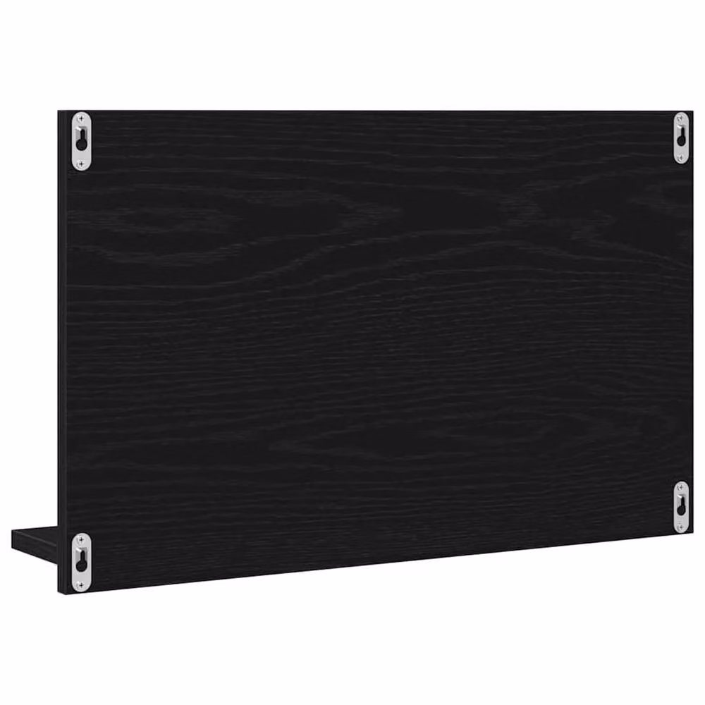 Berkfield Stylish Rectangular Bathroom Mirror in Black, W: 60 cm, D: 10.5 cm, H: 37 cm – 4