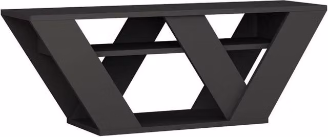 CALICOSY Pipralla TV Stand with 3 Shelves in Grey, W: 110 cm, D: 40 cm, H: 30 cm