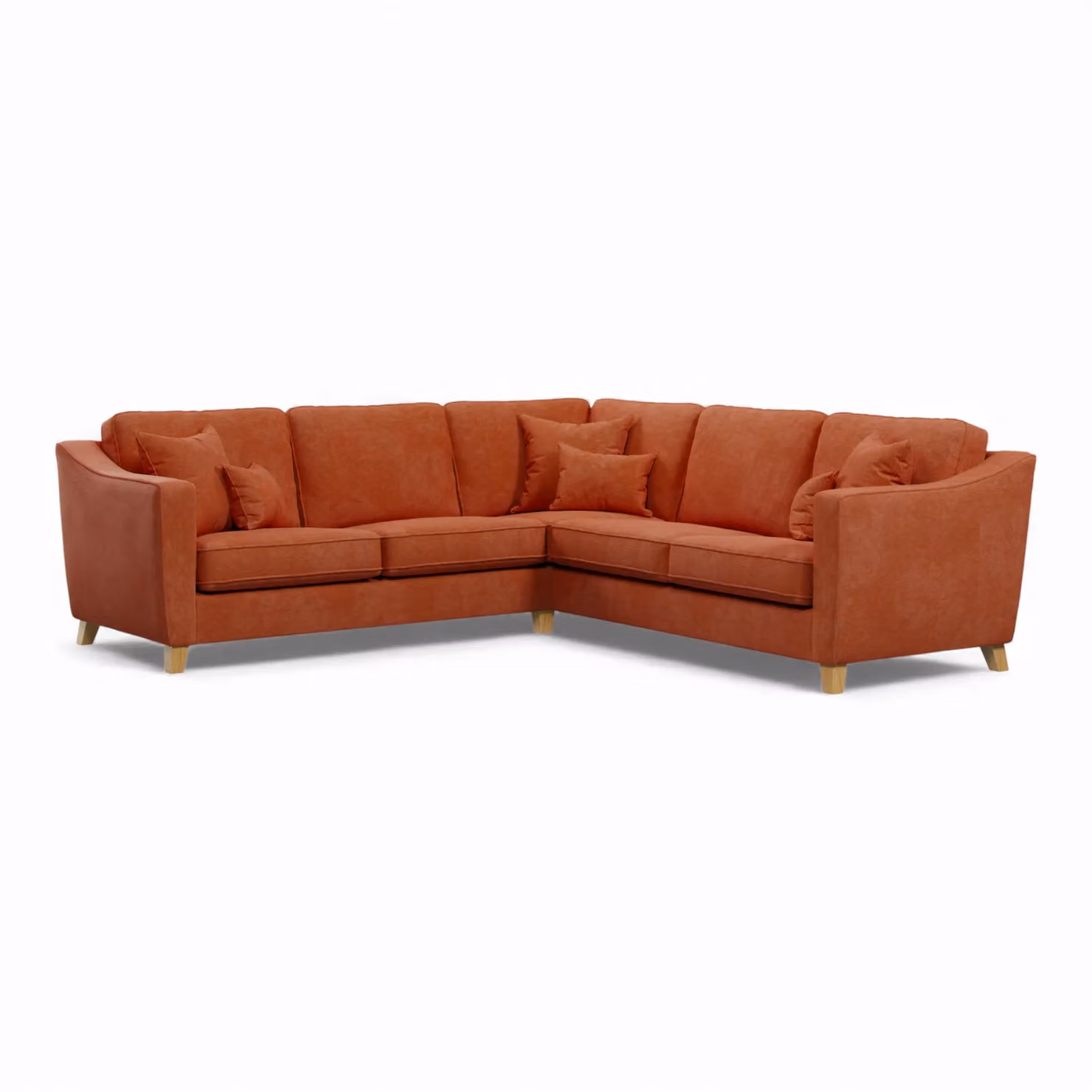 The Great Sofa Company Jackson Large Chenille Corner Sofa in Terracotta – 2