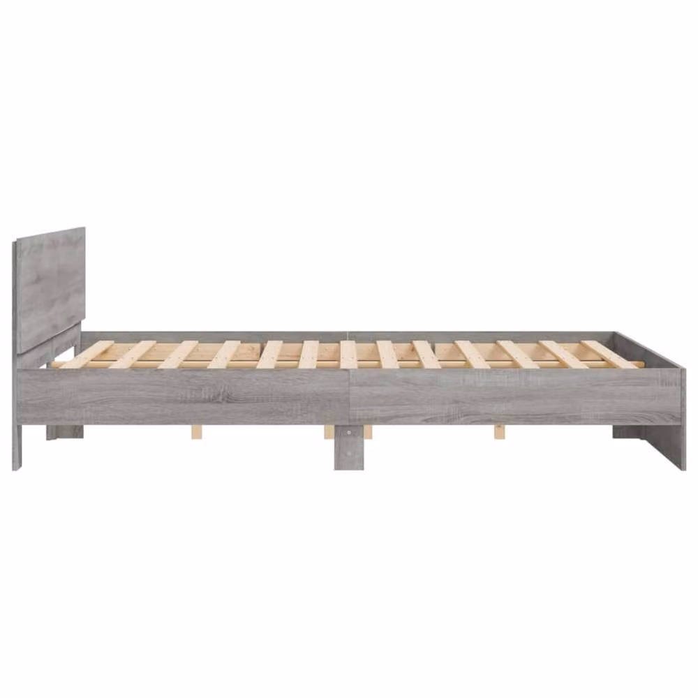 Berkfield Home Durable Bed Frame in Grey Sonoma, W: 160 cm x D: 200 cm – 3