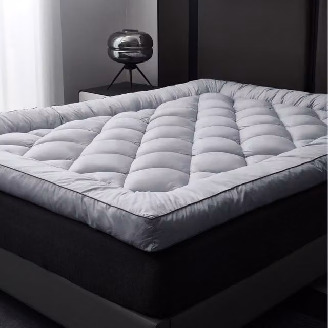 Ezysleep Shredded Memory Foam Mattress Topper, Grey, W: 150 cm, H: 5 cm