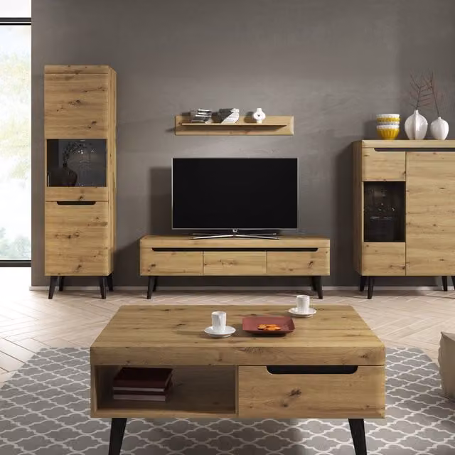 Abakus Direct Nordi Oak Coffee Table in Brown