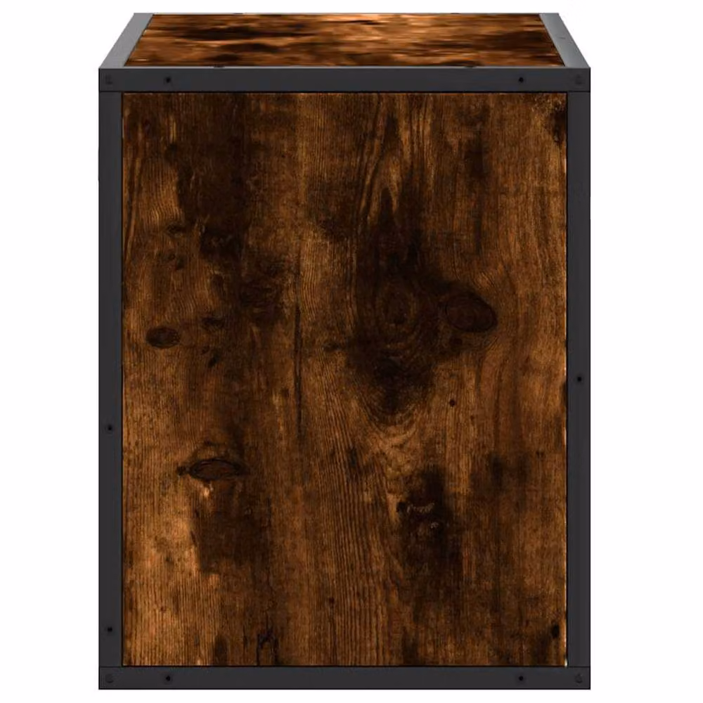 Berkfield Home Industrial TV Cabinet in Smoked Oak and Brown, W/D/H: 60 x 31 x 39.5 cm – 5