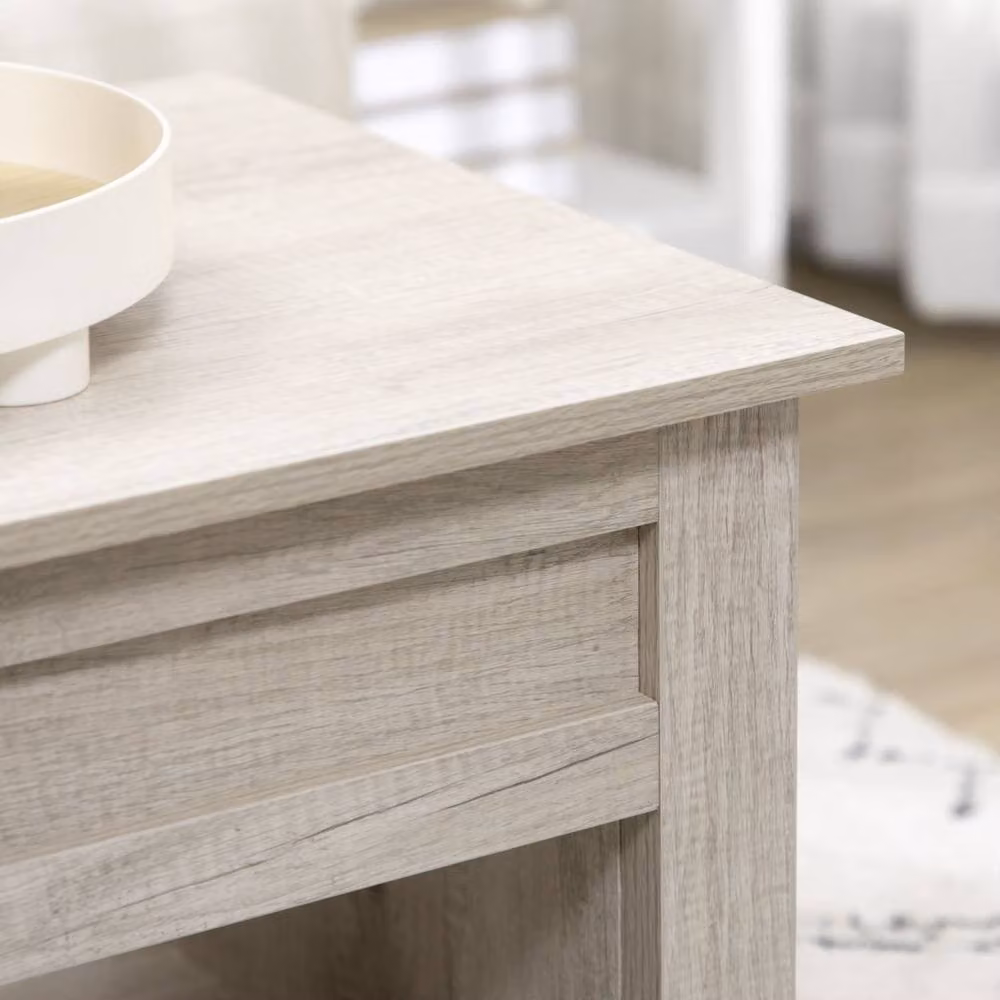 Wyld Haus Tonodo Light Oak Effect Lift Top Coffee Table with Storage Shelves – 4