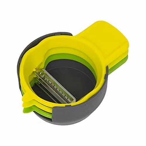 Calitek Set of 3 Stainless Steel Peeler Set with Nesting Design, Yellow/Multicolour – 1
