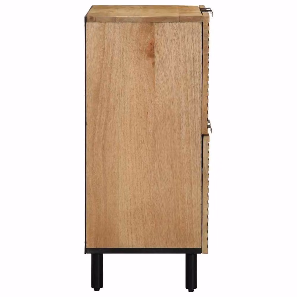 Berkfield Home Brown Mango Wood Modern Geometric Sideboard W/D/H: 60 x 33 x 75 cm – 3