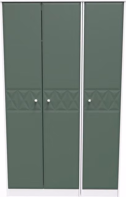 Ready Assembled 2 U Toledo 3 Door Wardrobe in Green