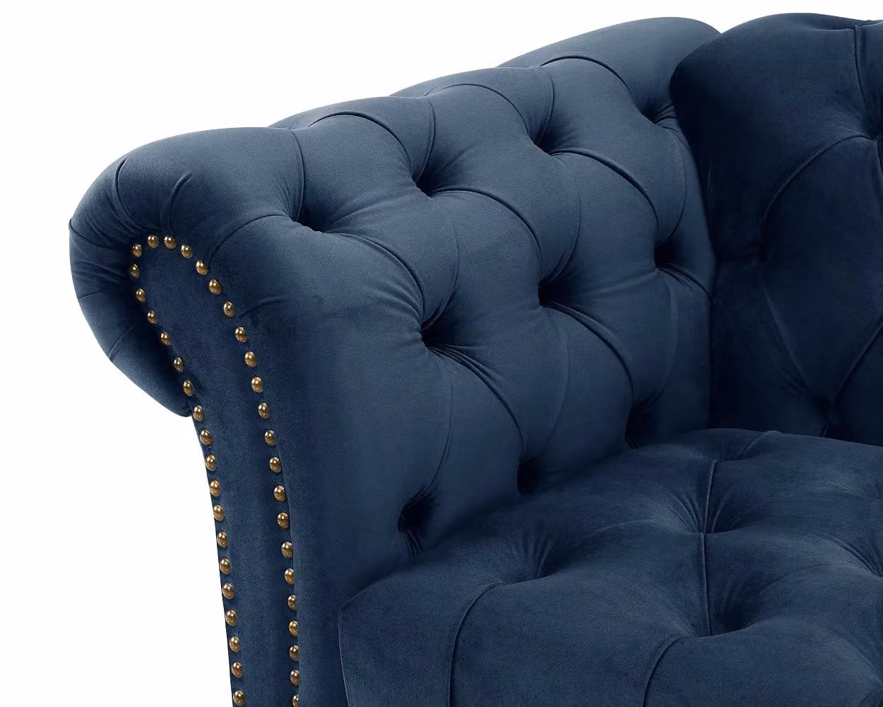 Home Detail Mayfair 3 Seater Chesterfield Velvet Sofa in Blue – 5