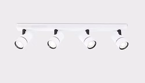 Harper Living Modern 4 Way Adjustable GU10 LED Ceiling Spotlight Bar in White – 1