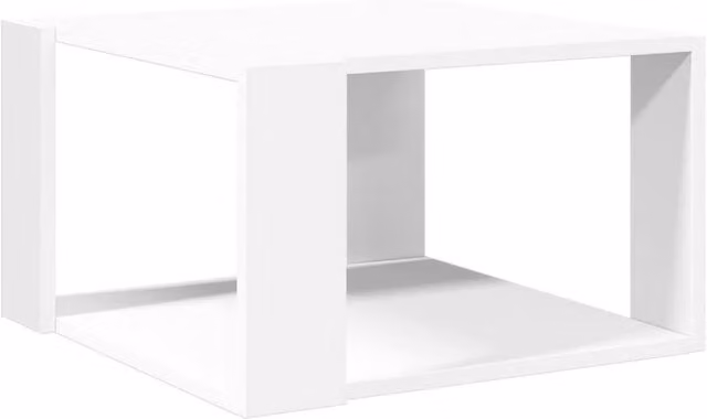Berkfield Home Square Coffee Table in White, W/D/H: 51.5 x 51.5 x 30 cm