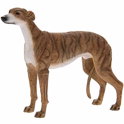 Leonardo Collection Brindle Greyhound Figurine in Brown, Green and Multicolour – 1
