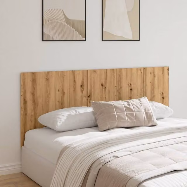 Berkfield Home Artisan Oak Bed Headboard, Brown, W: 200 cm, D: 1.5 cm, H: 80 cm