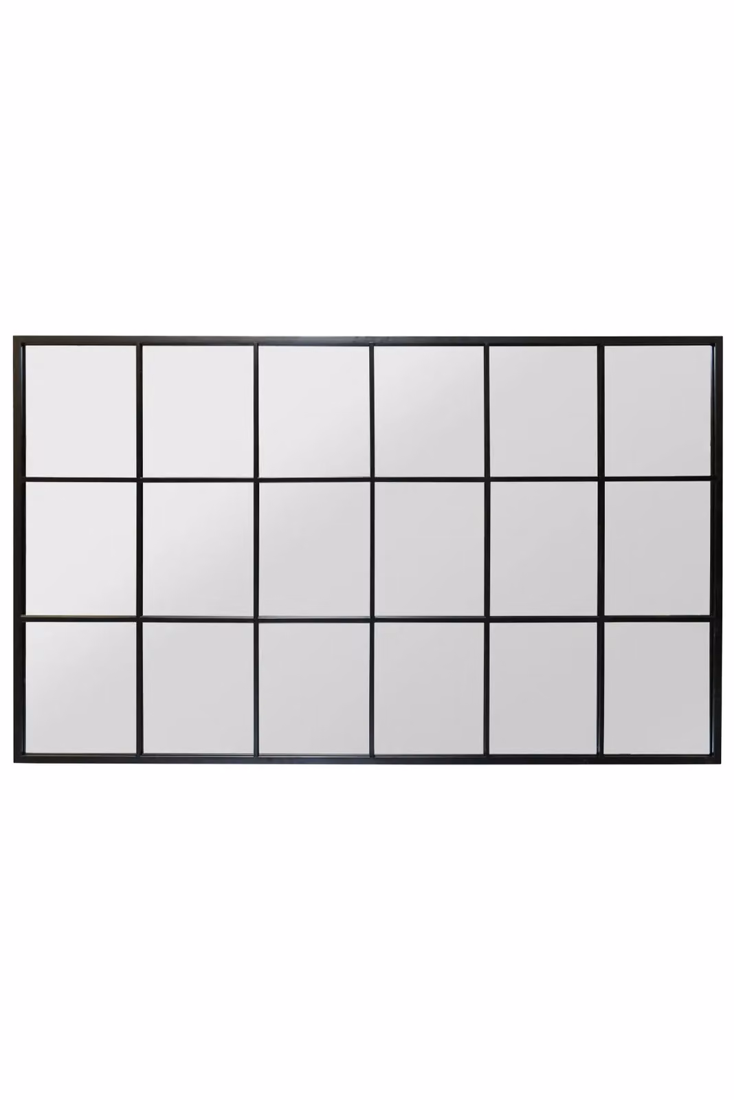 MirrorOutlet The Fenestra Black Modern Window Leaner / Wall Mirror, H: 200 cm, W: 120 cm – 3