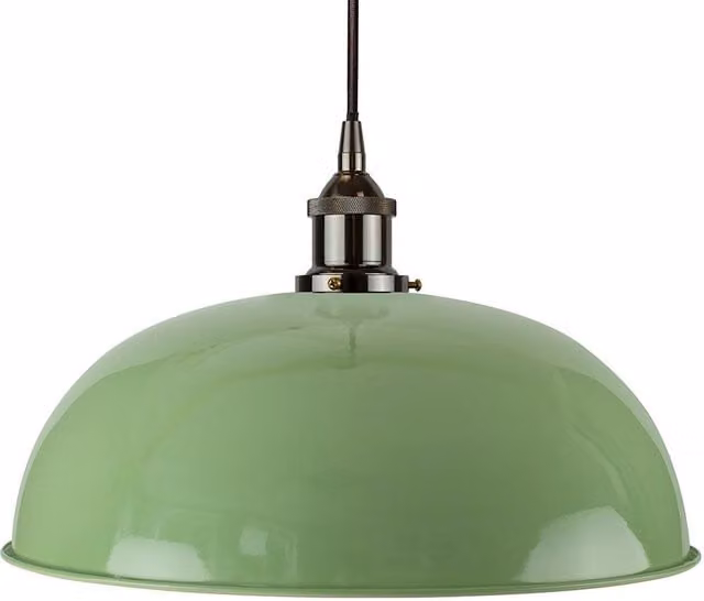 SE Home Worcester Mint Green and Black Metal Dome Pendant Light