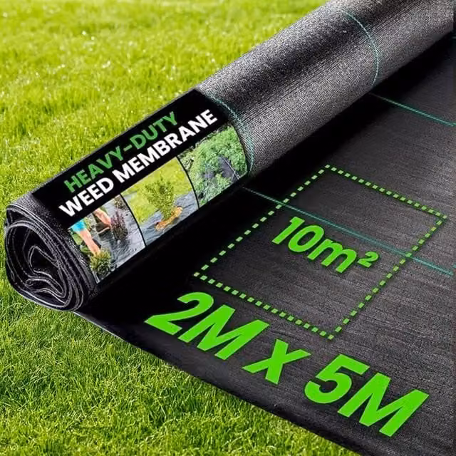 Green Thumbz Heavy Duty Black Weed Control Fabric, W: 2 m, L: 5 m – 1