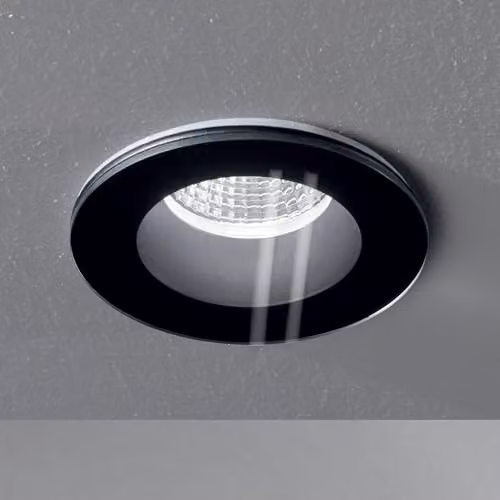 Netlighting Room65 Round Recessed Downlight Black IP65 8W 3000K Warm White – 3