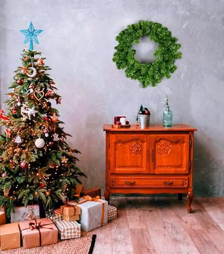 Shatchi Blue Glitter Star Christmas Tree Topper, 14.5 cm – 3