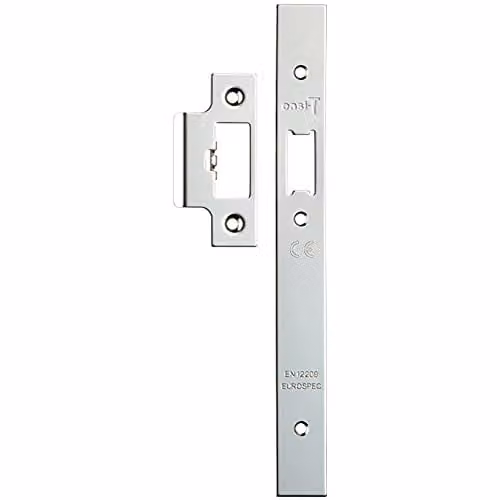 Loops Forend Strike and Fixing Plate Pack in Silver Stainless Steel for DIN Security Latches