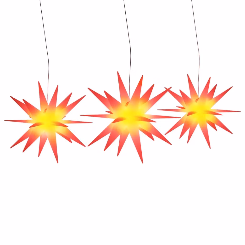 Berkfield Home Red Foldable LED Christmas Lights, 3 Pieces – 2