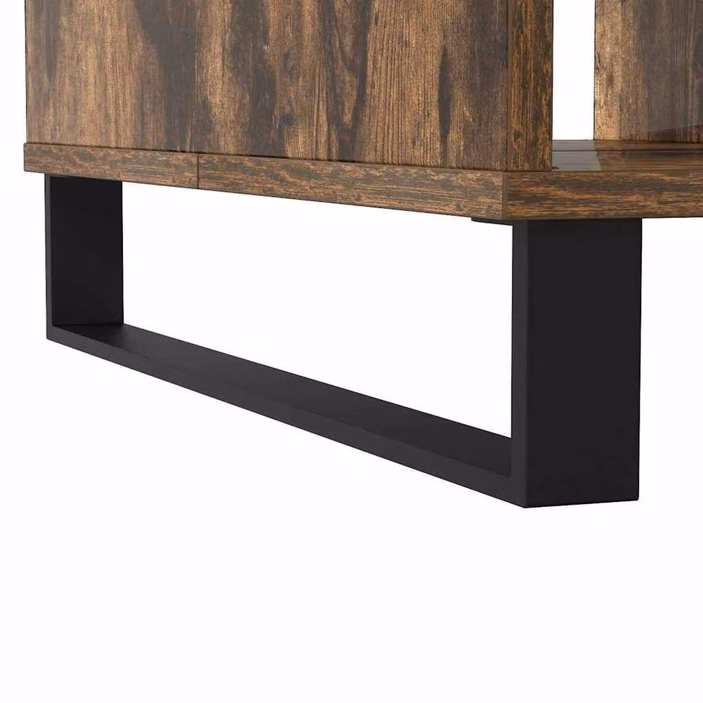 Berkfield Home Smoked Oak Coffee Table in Brown, W/D/H: 104 x 60 x 35 cm – 4