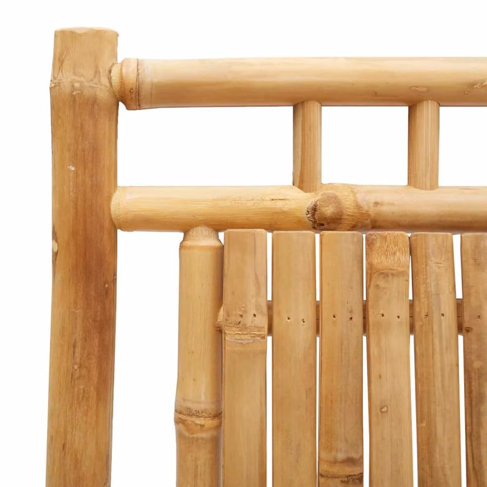 Berkfield Home Beautiful 8-Piece Folding Bamboo Garden Chair Set in Brown, W/D/H: 46 x 66 x 99 cm – 3