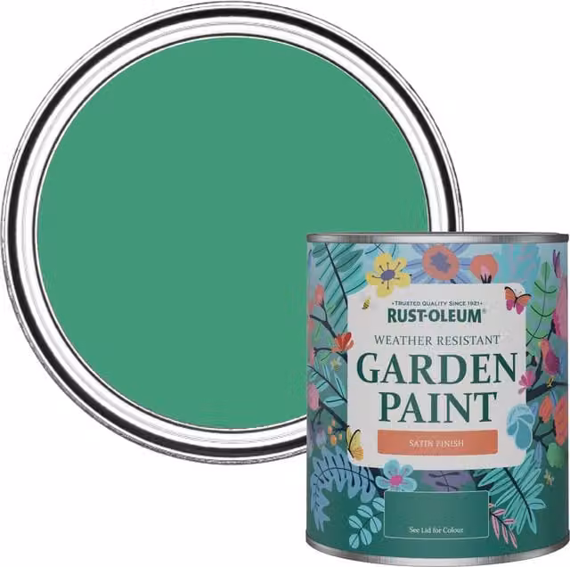 Rust-Oleum Water-Based Garden Paint in Satin Finish, Green, 0.75 l