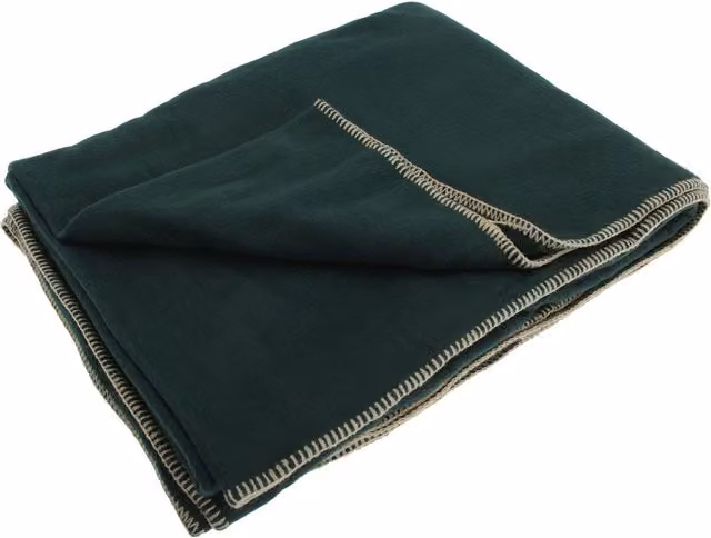 Result Plain Warm Outdoor Fleece Blanket in Green
