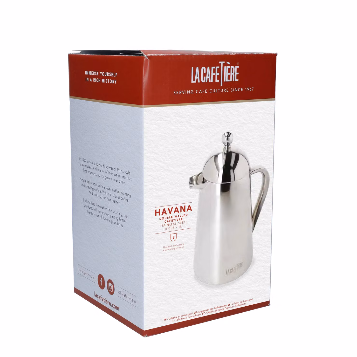 La Cafetiere Havana Insulated Cafetiere Coffee Maker in Silver or Bronze – 3