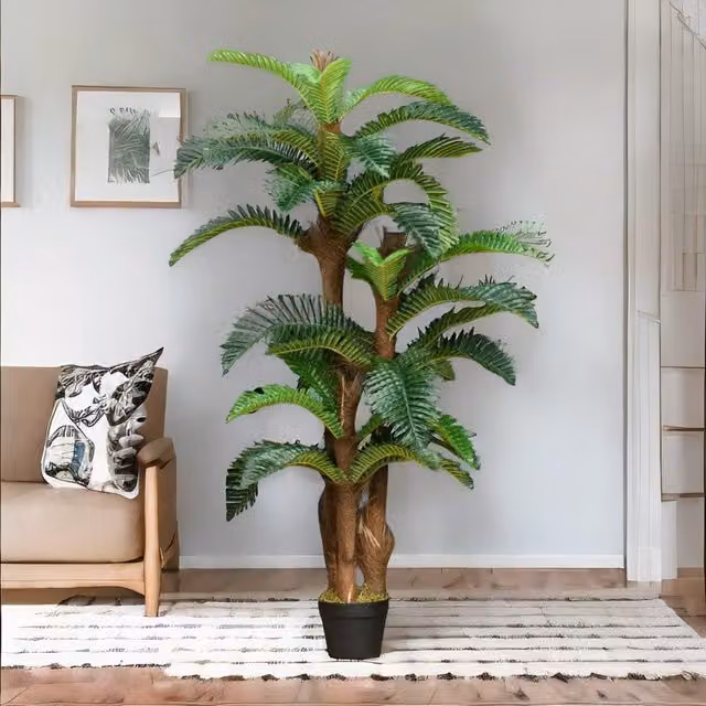 FURNOS Green Artificial Palm Tree, 150 cm Tall – 1