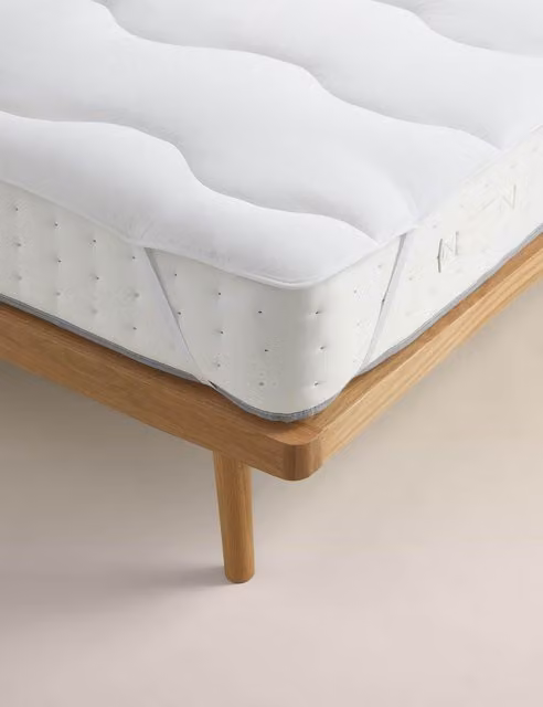 M&S Stay Cool Pure Cotton Mattress Topper, White