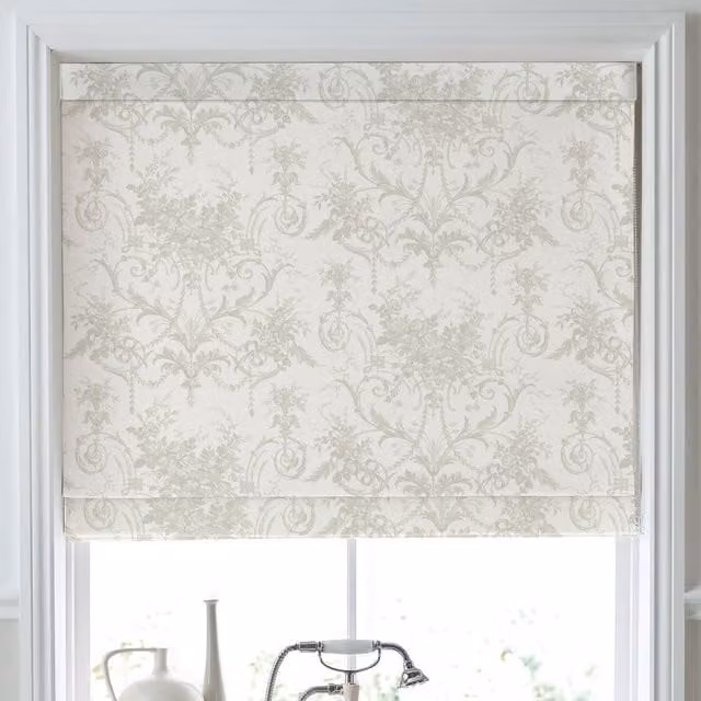 Laura Ashley Tulleries Made To Measure Roman Blind in Dove Grey