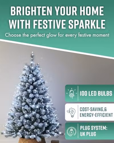 Globrite 100 LED Cool White Fairy String Lights with Remote Control and Timer for Christmas and Halloween Decorations – 2