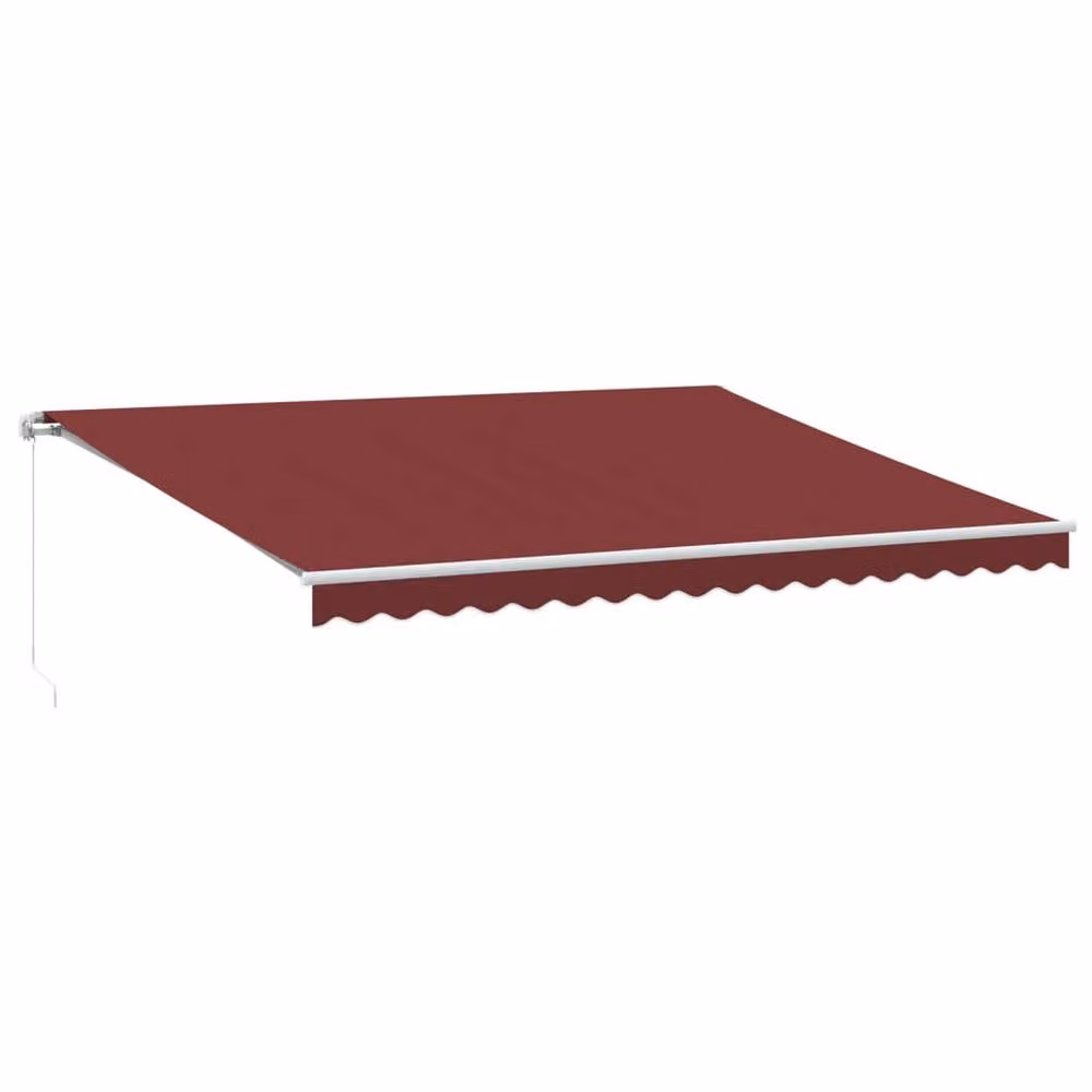 Berkfield Home Manual Retractable Awning in Red, W/D/H: 450 x 350 cm – 2