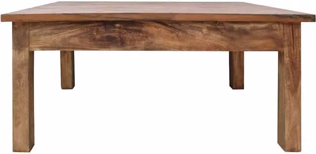 Berkfield Home Rectangular Coffee Table in Brown Solid Reclaimed Wood W: 98 cm, D: 73 cm, H: 45 cm
