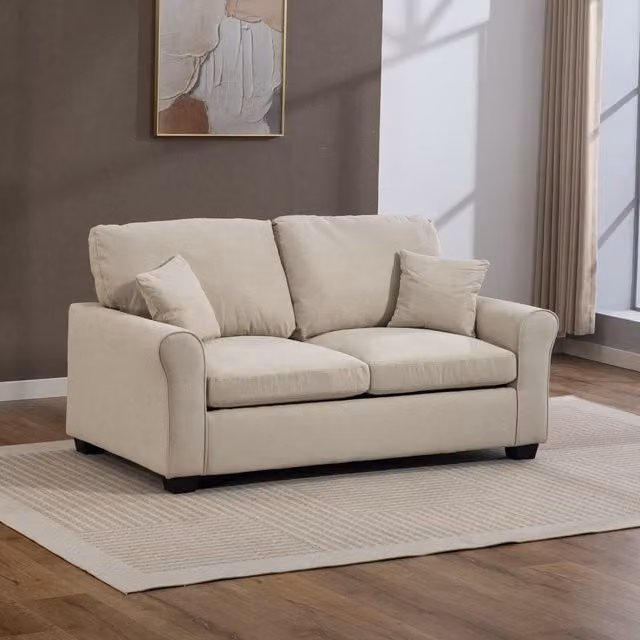 Artemis Home Lewiston Modern Fabric Pull Out Sofabed in Beige