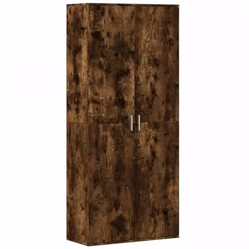 vidaXL Modern Highboard in Smoked Oak, W/D/H: 80 x 35 x 180 cm – 1