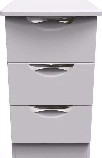 Ready Assembled 2 U Holborn 3 Drawer Bedside Cabinet in Grey – 1