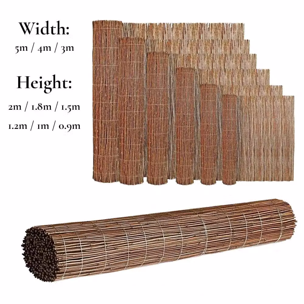 Access Garden Products Woven Willow Screening Roll, Brown, W: 400 cm, H: 120 cm – 2