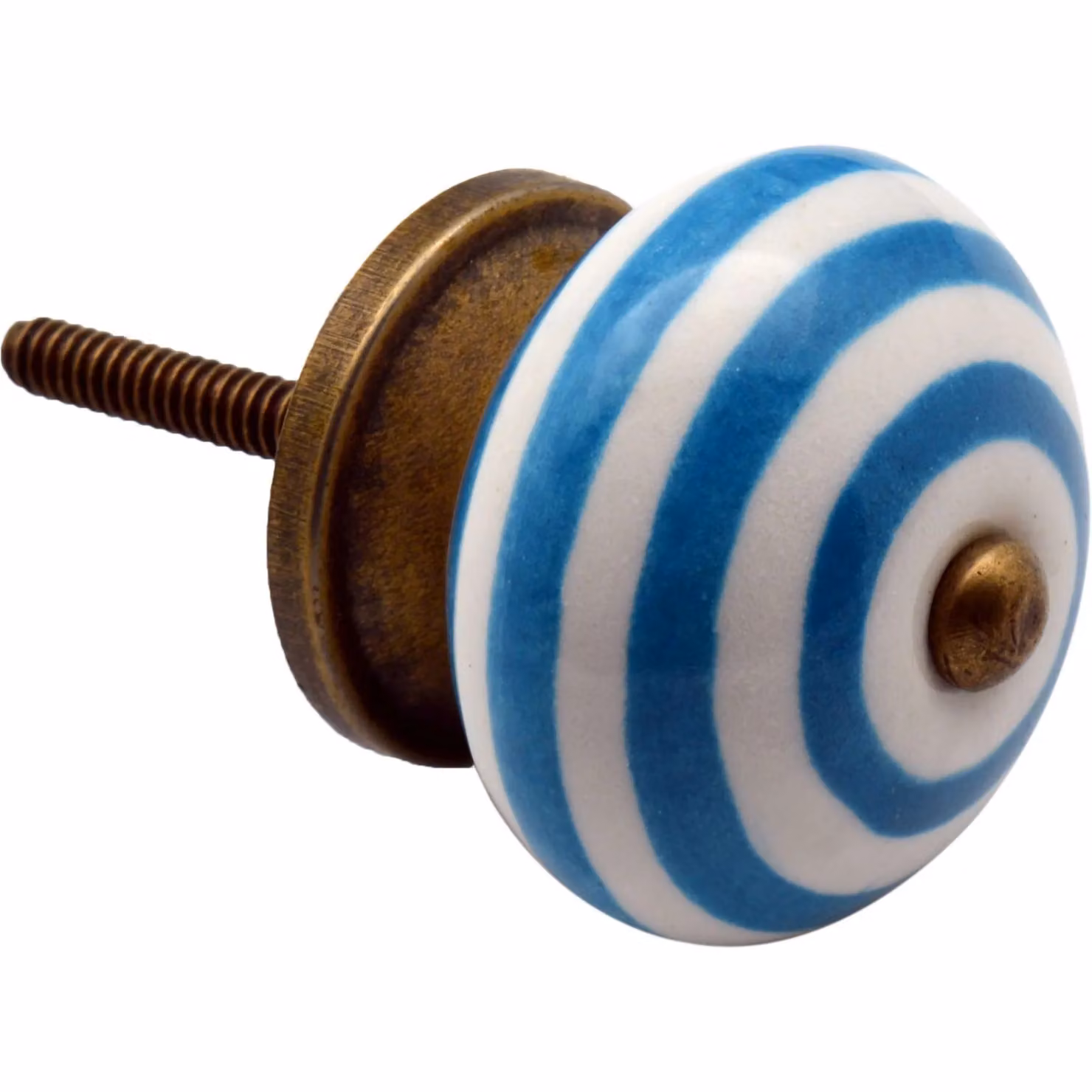 Nicola Spring Round Ceramic Cabinet Knob in Blue – 3