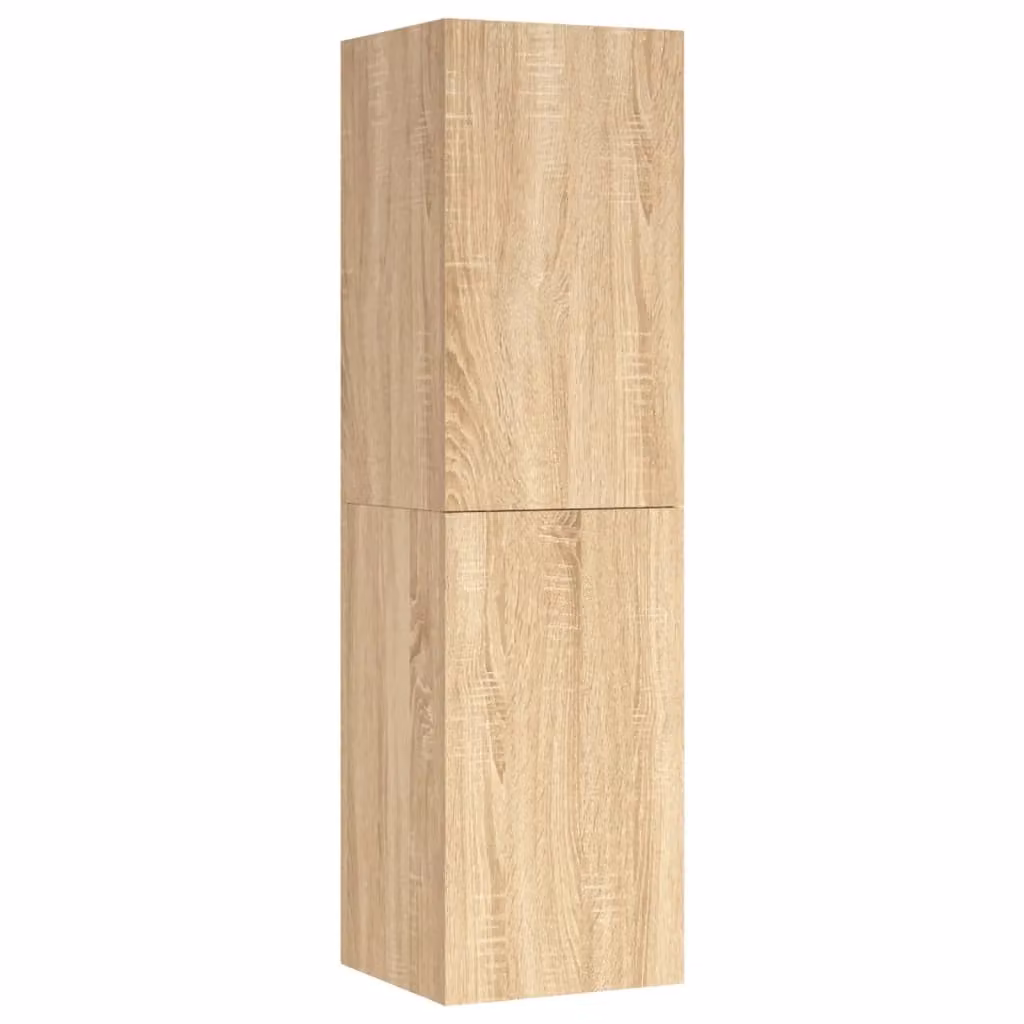 Berkfield Home Wall Mounted TV Cabinet in Sonoma Oak Brown, W/D/H: 30.5 x 30 x 110 cm – 2