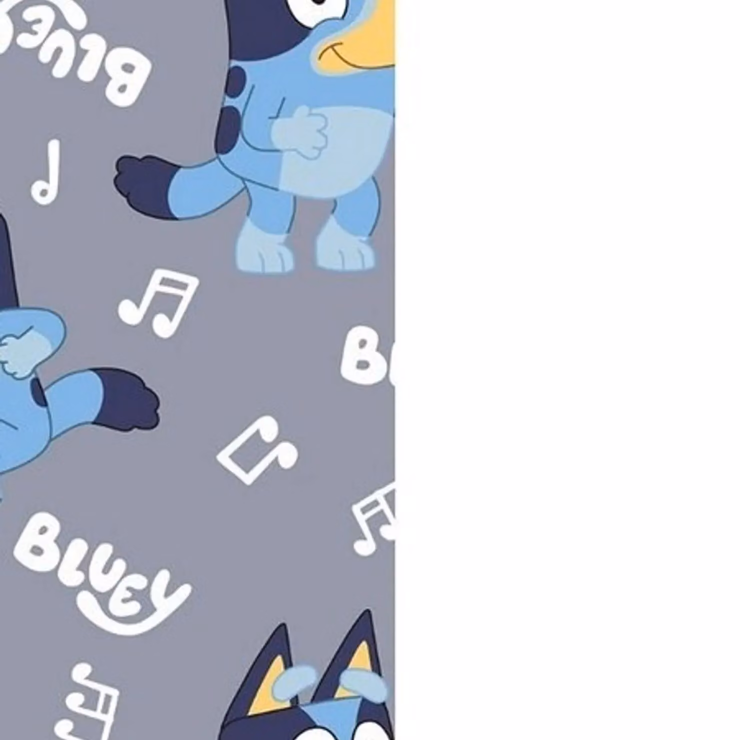 Bluey Bandit Heeler Grey Fleece Blanket – 2
