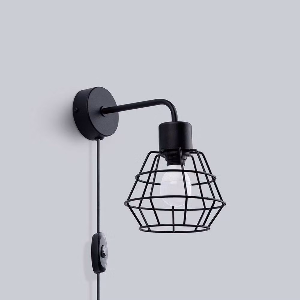 Sollux Lighting Industrial Metal Wall Lamp in Black, W/D/H: 23 x 15 x 23 cm – 2