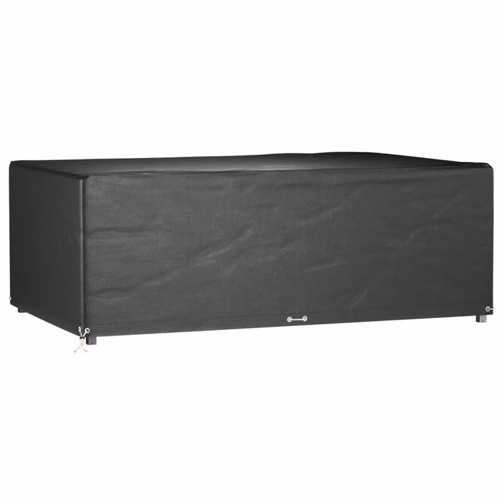 Berkfield Home Water-Repellent Rectangular Garden Furniture Covers, 2 Pack, Black, W/D/H: 213 x 132 x 75 cm – 3