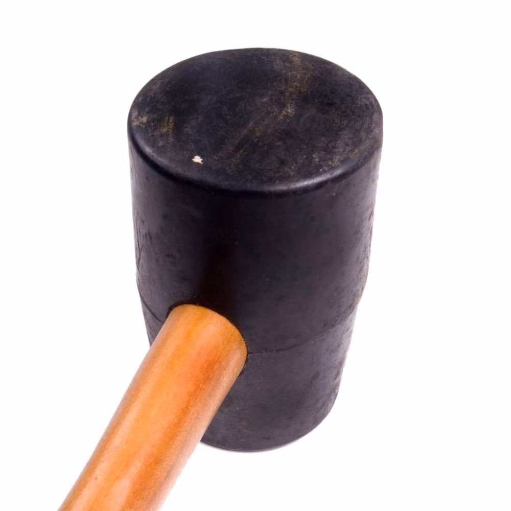 VOGREX Black Rubber Mallet with Wooden Handle, 22.5 cm – 3