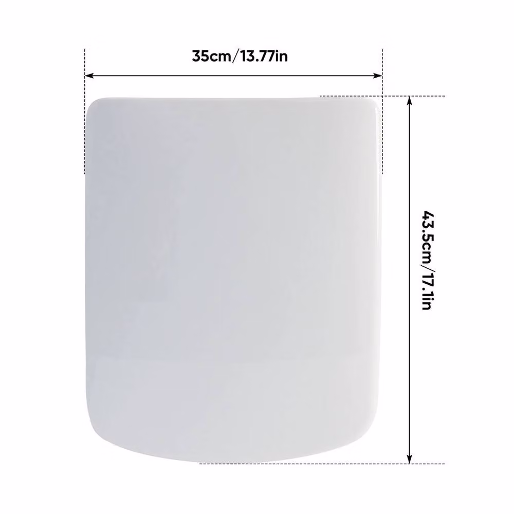 EONLION Square Soft Close Toilet Seat with Quick Release Hinges in White – 2