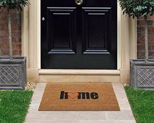 Coco&Coir Brown Coir Door Mat with Non-Slip Rubber Backing, W: 45 cm, D: 75 cm – 2