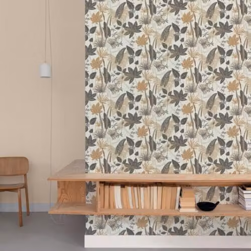 Grandeco Foliage Sprigs Loma Textured Floral Botanical Wallpaper, Grey – 2