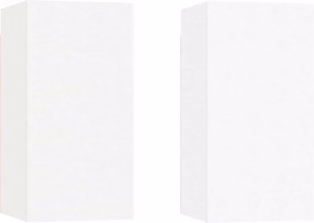 Berkfield Home Set of 2 White Minimalist TV Cabinets in Engineered Wood, W/D/H: 30.5 x 30.0 x 60.0 cm – 1