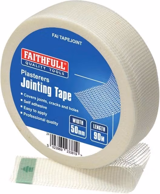 Faithfull Plasterer's Joint Tape, Width: 5 cm, Length: 90 m, Multicolour