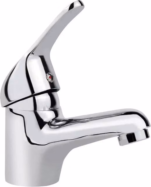 KORVIXA Modern Single Lever Basin Tap in Silver Chrome – 1